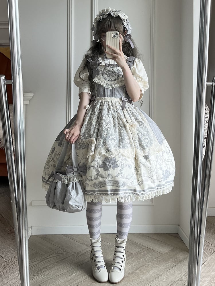 Rosa Tasche Grau Blau Hand /