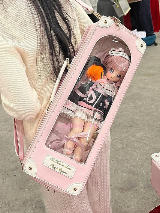 Riemen Diamond Scale Two Doll Pink Pattern 1/4 BJD mit Tasche