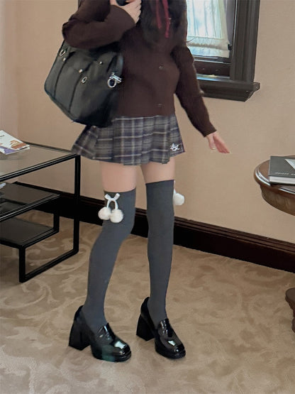 Color With Pompons Stockings 6 Options