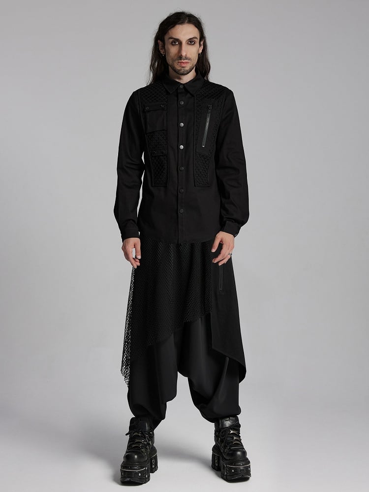 Men's Cyberpunk Black Shirt