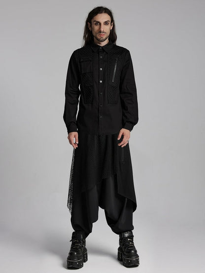 Men's Cyberpunk Black Shirt