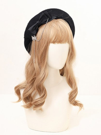 Sweet 4 Dark Options Beret Bowknot