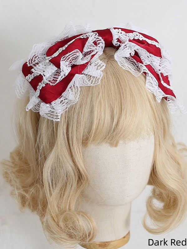 8 Colors Sweet Lolita Multi-layer Bowknot Lace-trimmed KC