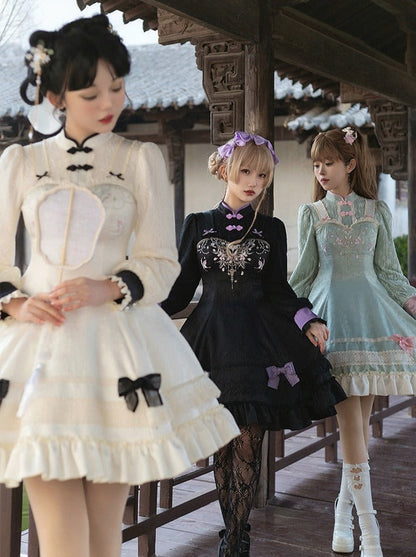 Mädchenkleid Schleife Chinesisch Süß