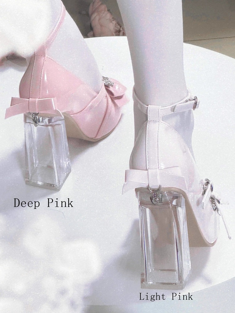 Sweet Janes Deep - Transparent Heel Mary Pink