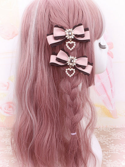 Rhinestone Color 4 Lace Options Kei Bowknot Jirai Hairclip