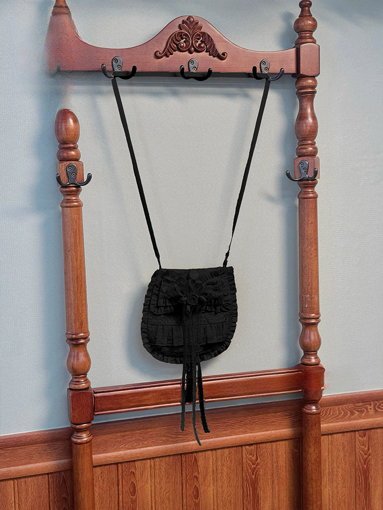 クロスボディパープルバッグベージュレッド/ブラック