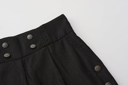 High Ouji Black Lolita Pants Style Prince Waist