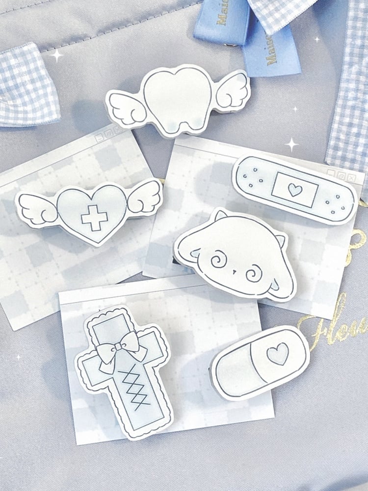 水色と白の闇かわいいアクセサリー