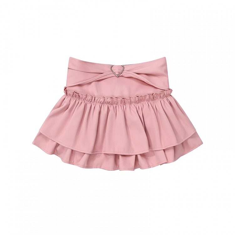 Bloomers Y2K Pink Balletcore Mini Stufenrock Futter
