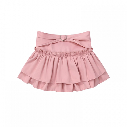 Bloomers Y2K Pink Balletcore Mini Stufenrock Futter