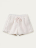 with Drawstring Waist Faux Cream White Fur Shorts