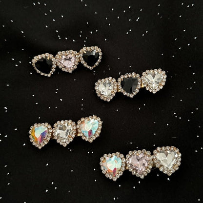 Options Heart Rhinestones Sweet Hairclip 4