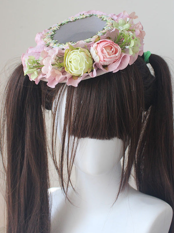 Design Hat Floral Green/Pink Mini