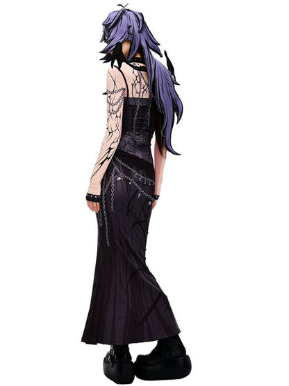 紫/黄色の漫画帽子