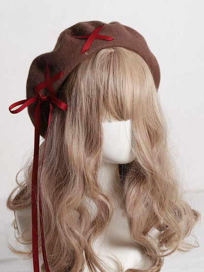 Farbe 11 Optionen Gekreuzte Baskenmütze Akzente mit Quaste und verziert – Band