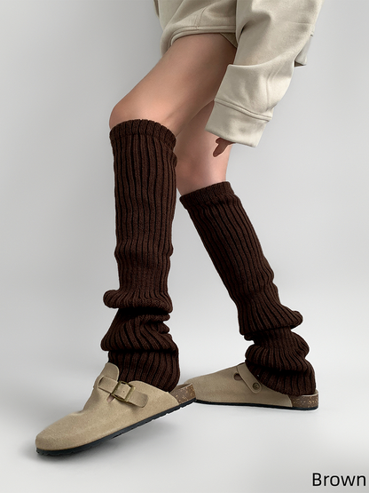 Knitted Retro-Style Leg Warmers 7 Colors