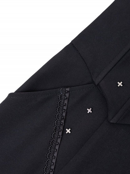 High-Waist Ouji Pants with Boned Corset Belt in Black - DevilInspired Exclusive Collection