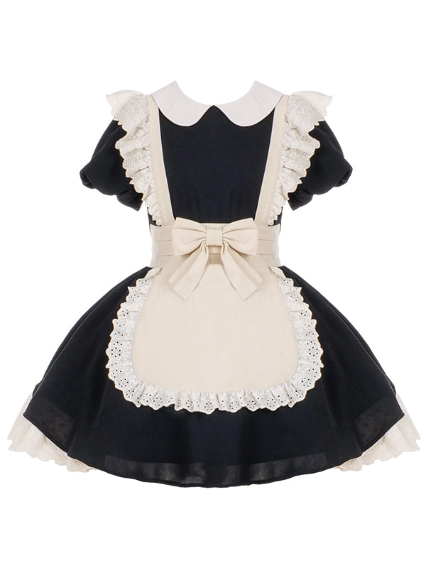 / and Beige Version Black Apron Dress Lolita Short Long Maid