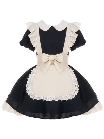 / and Beige Version Black Apron Dress Lolita Short Long Maid