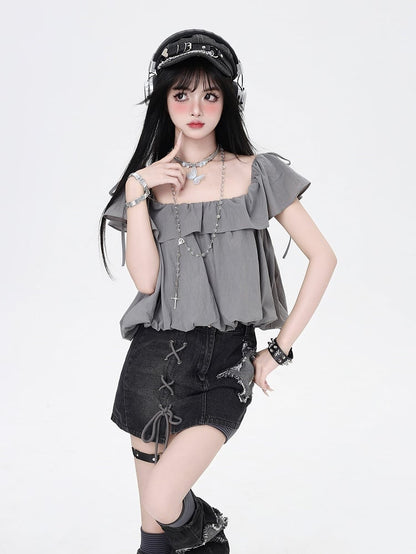 スカート着回しトップス/バブルグレースリー