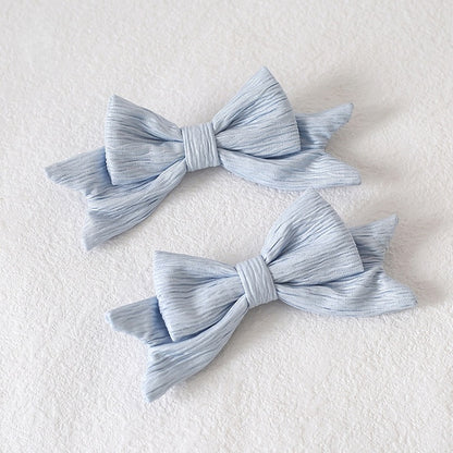 Green Cute / Light Hairclips Lolita Blue Bowknot Pink-Purple Mint