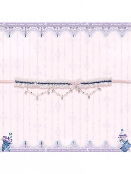 Parasol-Inspired Choker and Brooch Set - Mademoiselle Pearl