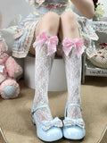 Big Lolita Lace (White) Bow Style Stockings