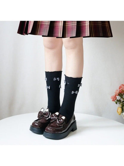Options Heel Polished 2 Brown Style Lolita Square Uniform School Shoes Toe