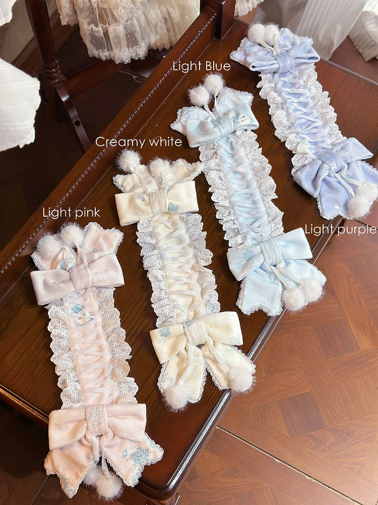 9 Color Options Lolita Hairband with Bowknot Hairclips