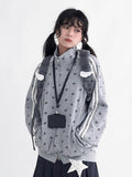 Grey - Jacket Print Star Y2K
