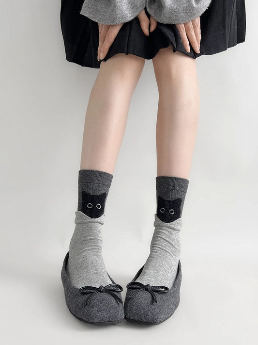 Cat Cute Colors) Ankle (2 Socks Patch