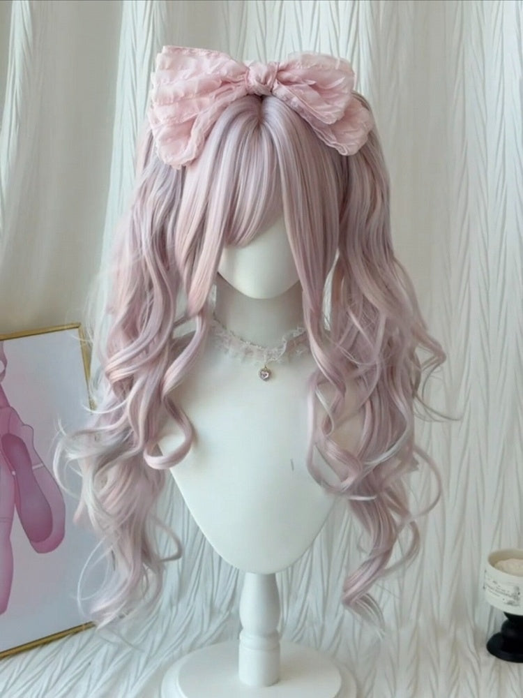 28cm Full Bangs Wig with 60cm Long Wavy Twin Tails & Claw Clip - Hui Ran