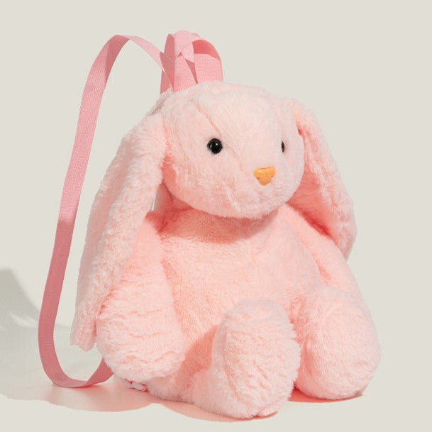 Beige/Pink Kawaii Rabbit Backpack Plush