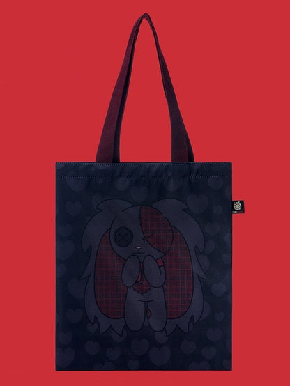 Canvas A Bunny Bag Guro Kawaii with Black Plush