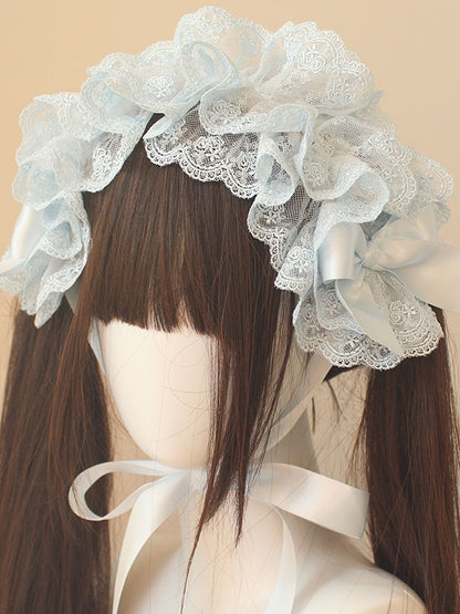 Bowknot Details Lace Trim Hairband