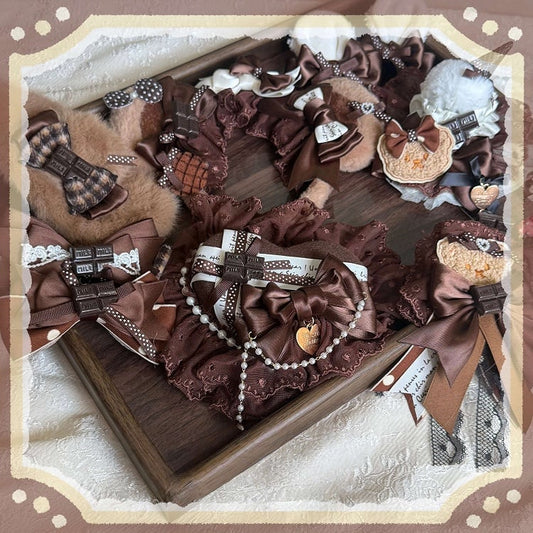 Lolita 12 Mini Hairband Chocolate Hairclip Brown KC Options Element / Bear Ring Hat
