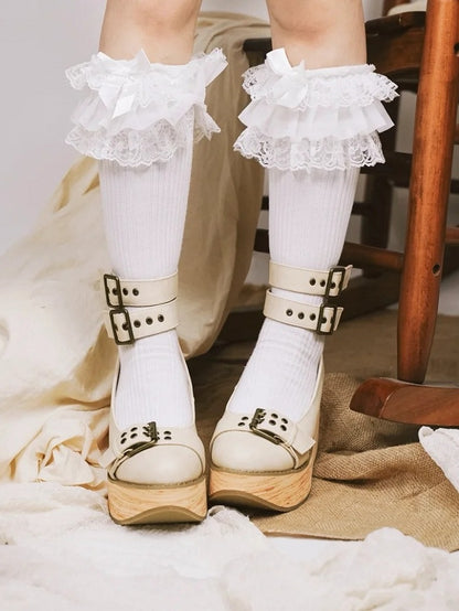 Era Ankle Fastener Platform Off-white Design Multi Buckle Steam - with Shoes