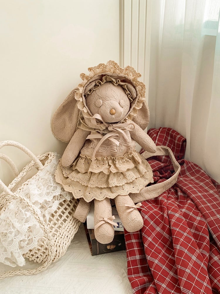 Braunbär-Rucksack / Umhängetasche + Kleid + Mütze