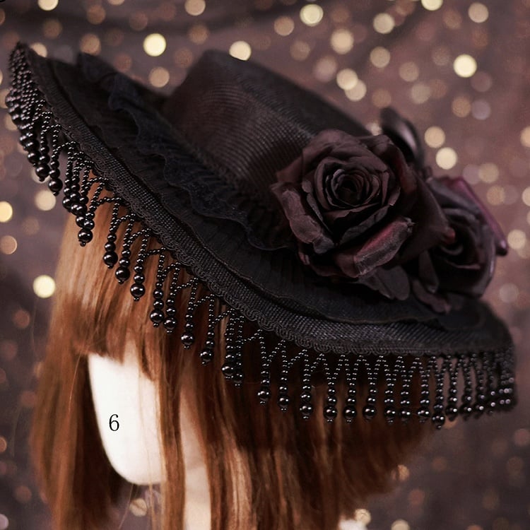 トリムゴシック11花柄レースハットビーズエレガントオプションデザインチャーム
