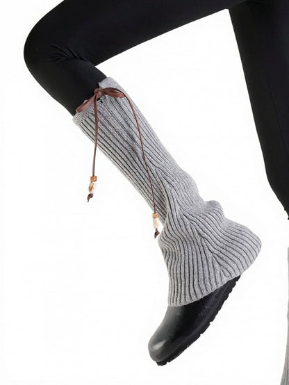 Knit Bow Bead Leg Warmers - ModaSwings