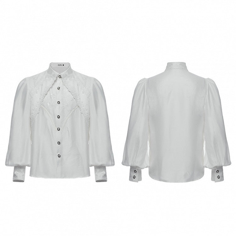 Layered White Shirt Goth Men's Gorgeous