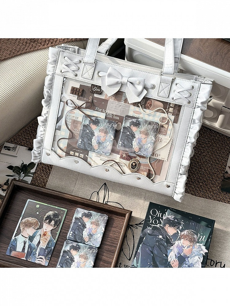 6 Color Lolita Clear Window Ita Shoulder Bag Lace Bow