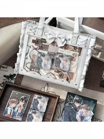 6 Color Lolita Clear Window Ita Shoulder Bag Lace Bow