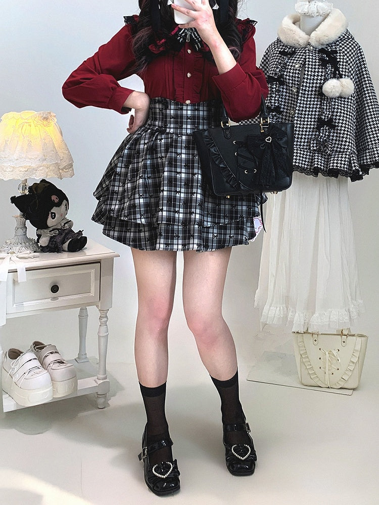 with Blouse Style Romance Lace Kei Jirai Dark | Pointed Chiffon