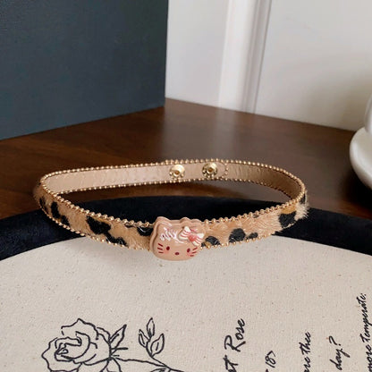 Brown Leopard Pattern Kitty Necklace/Ring/Bracelet/Choker