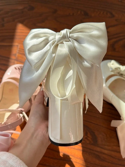 Snap White High-heel Elegant Janes Closure Lolita - Mary Toe Round