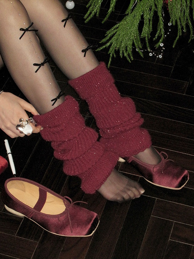 ラインストーン蝶結びタイツ