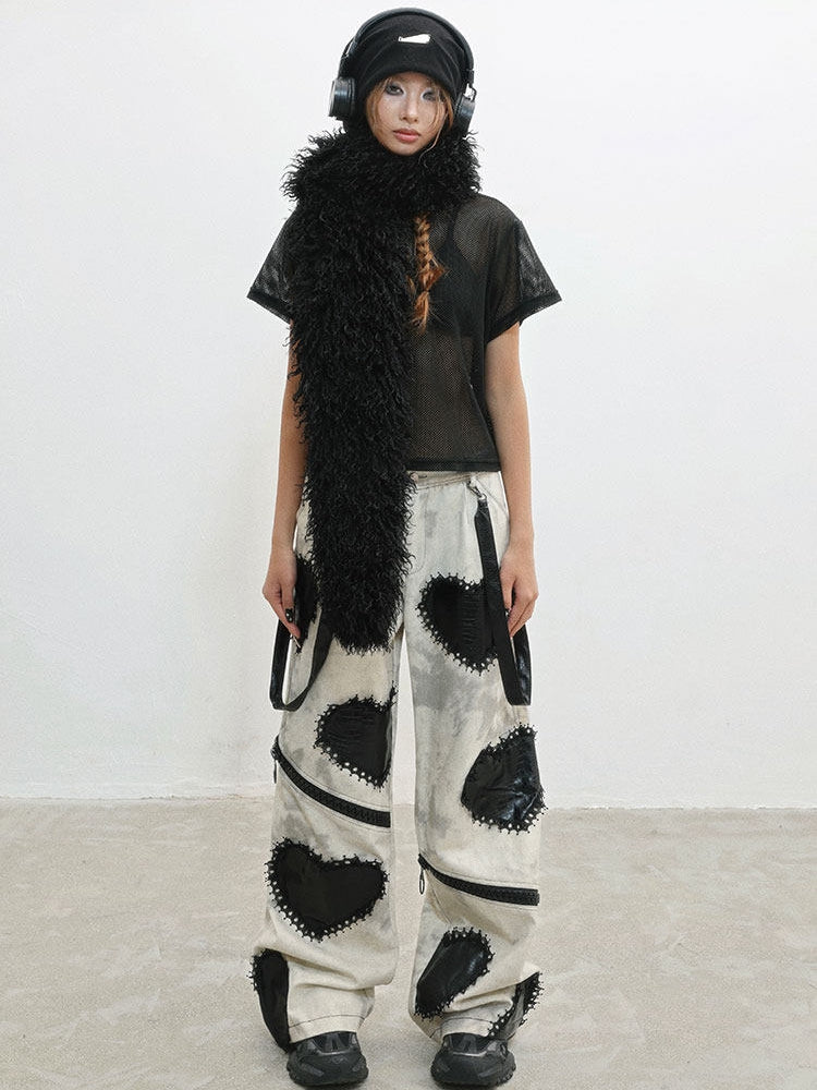 Black Plush Scarf