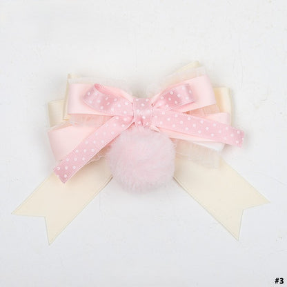 Pink Lolita 3 Bowknot Hairclip Sweet Options